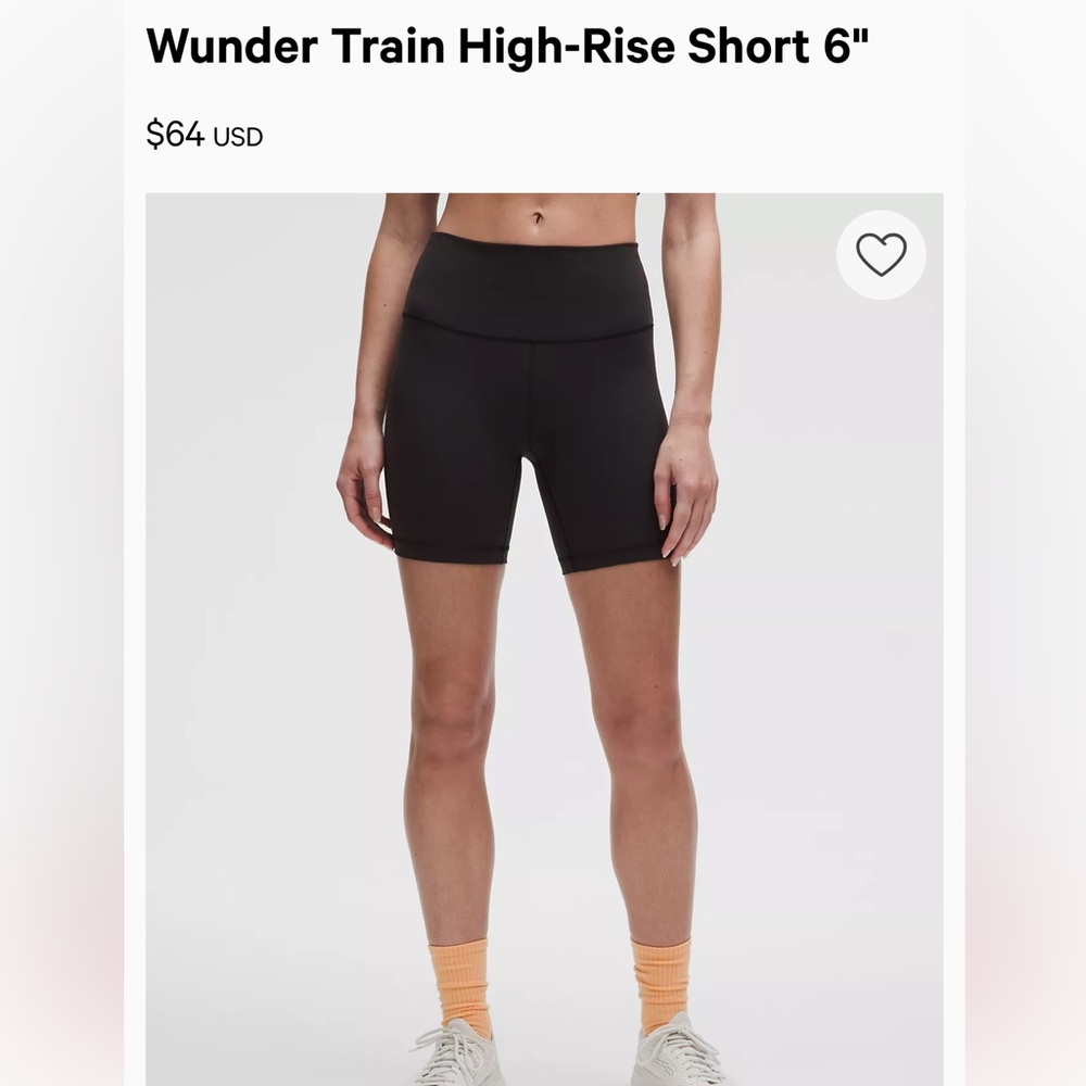 lululemon Black Wunder Train High-Rise Shorts